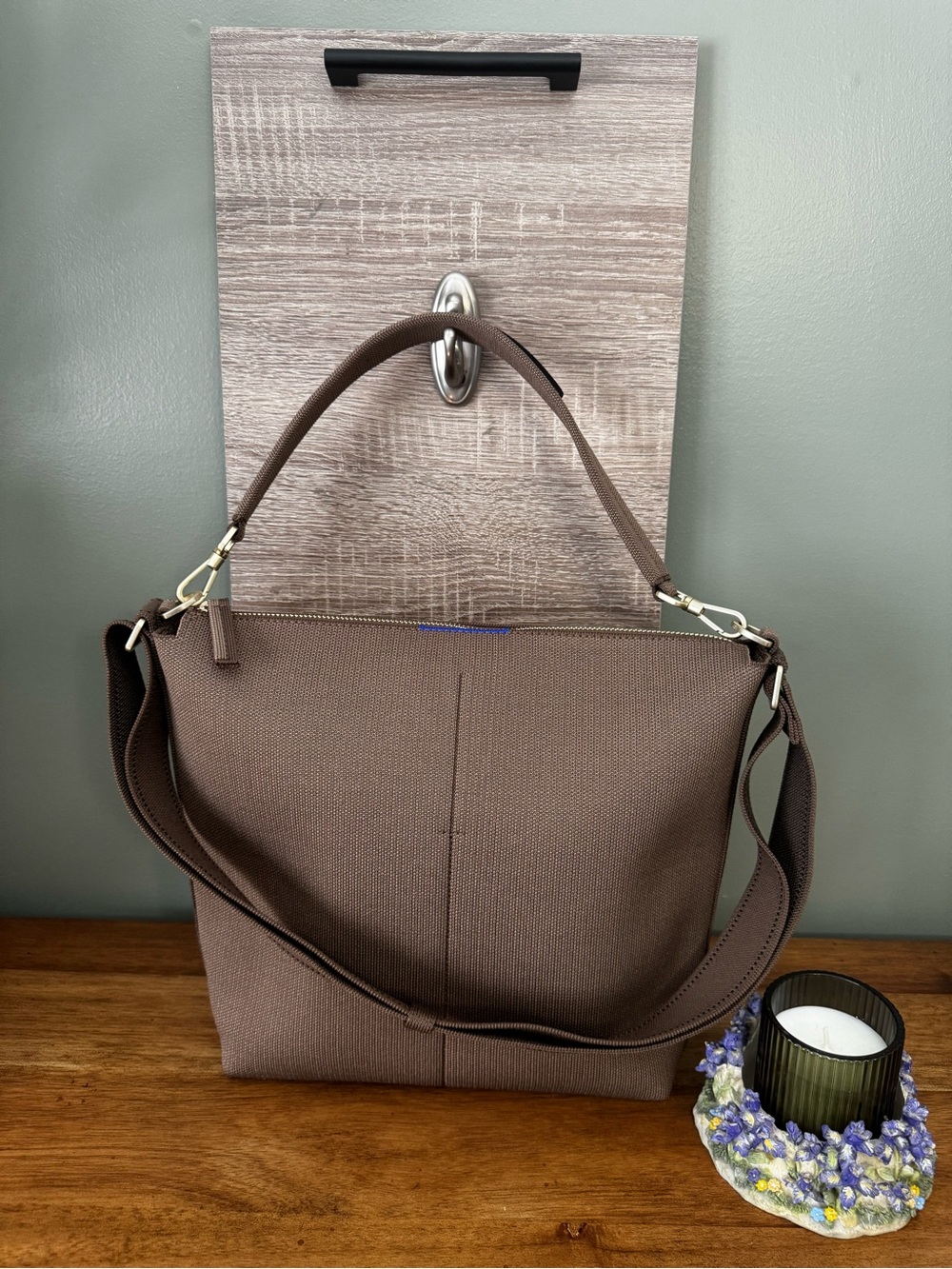 Rothy's Brown Shoulder Tote with Detachable Strap